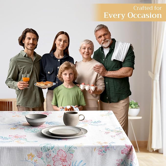 Maison d' Hermine Table Cloth Rectangle Table 100% Cotton 70 x 120 Inches Tablecloth Reusable Decorative for Dining Room Farmhouse Home Valentines Day Decorations Spring Summer - Paradise Island