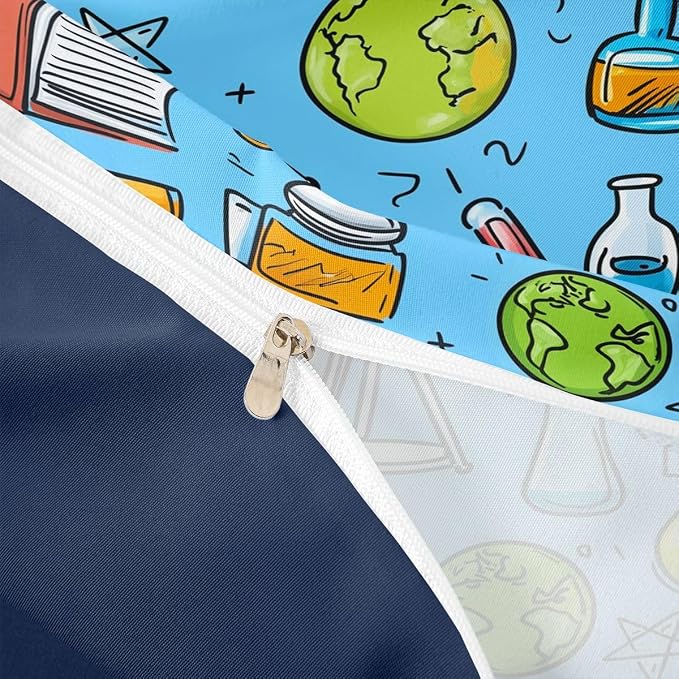Erosebridal Science Duvet Cover Set School Physics Formula King Bedding Set for Adult Men | Chemistry Science Educational Comforter Cover Back to School Supplies Bed Sets, Room Decor Aesthetic