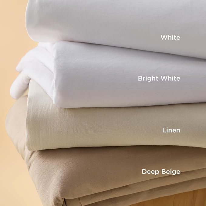 Bedsure White Super Queen Duvet Cover - 3 Pieces Prewashed Cotton-Like Extra Soft Bedding Set, Includes 1 Duvet Cover 98x90 Inches with Zipper Closure & 2 Pillow Shams, Comforter Not Included