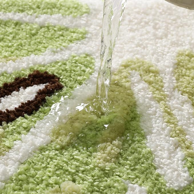 Ankah Fruit Bath Mats Cute Bathroom Rugs, Particularly Absorbent, Very Soft, and Dry Fast That Fits for Kid's Room, Bathroom or Other Room, 17.7" x 31.5", Lime