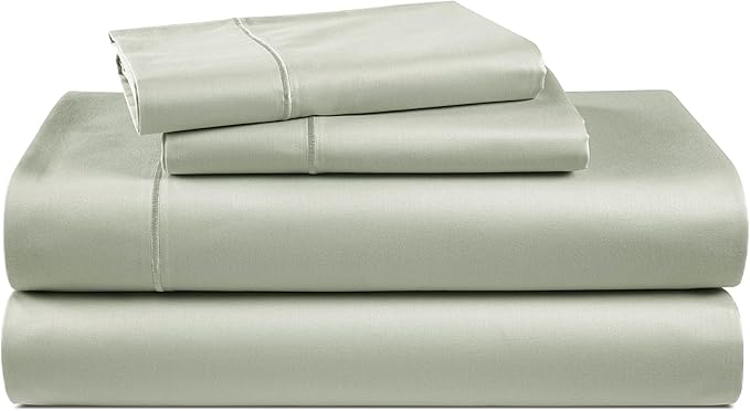 LANE LINEN 100% Egyptian Cotton Bed Sheets sábanas California King, Soft & Comfy Thick Bedding Sheets & Pillowcase Set, Machine Wash 16" Deep Pocket Cal King Sheet Set -Mineral
