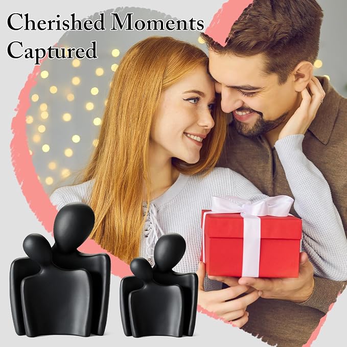 vomiceak Sculptures Home Decor Lover Statues- 6 Inch, Modern Home Decor Couple Statues，Decorations for Living Room Office Bookshelf Bedroom