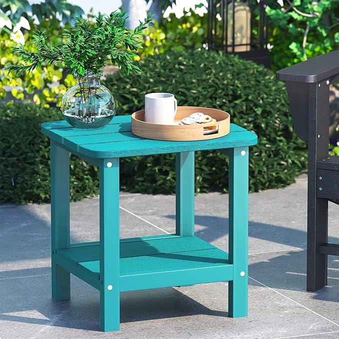 SERWALL Double Adirondack Side Table End Table Set of 6- Tiffany