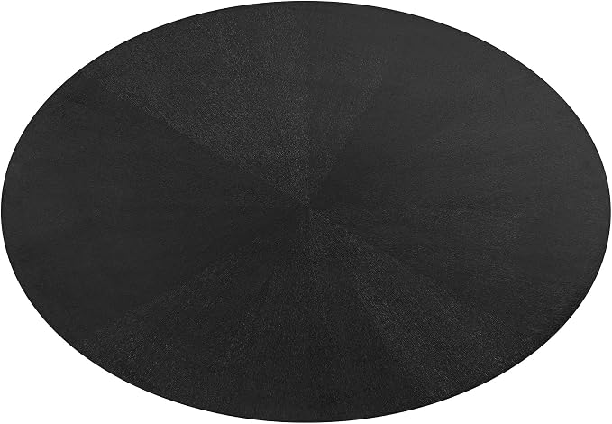 Modway Crossroads 63" Oval Wood Dining Table, Wood Veneer, Seats 6, Easy to Assemble in Black