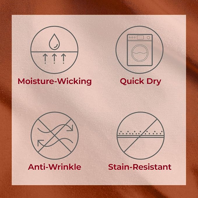 Mellanni Split King Sheets Set - 5 PC Iconic Collection Bedding - Hotel Luxury, Extra Soft, Cooling Bed Sheets - Wrinkle, Fade, Stain Resistant (Split King, Terracotta)