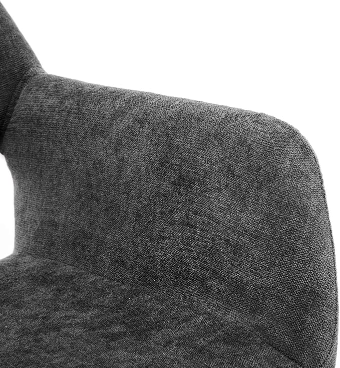 Mid Century Modern Dining Chairs Set of 6 & 4 & 2 Comfy Accent Chair Upholstered Fabric Kitchen Dining Living Room Chairs for Bedrooms Waiting Room Home Arm Desk Chair No Wheels (Charcoal, 6)
