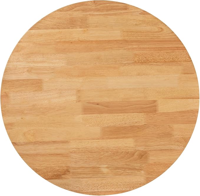 Baxton Studio Kenji Modern Natural Brown Finished Wood 34-Inch-Wide Round Wood Dining Table