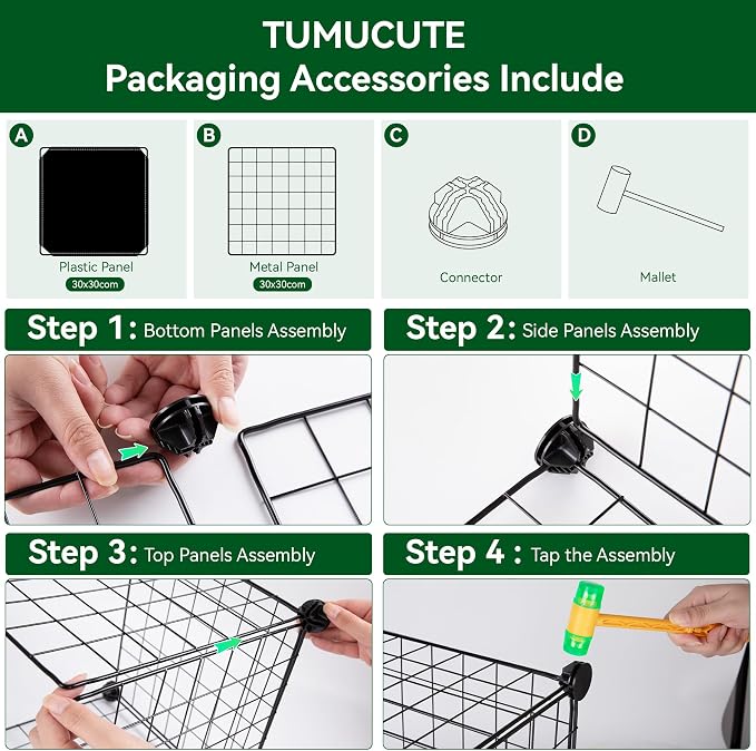 Wire Cube Storage Organizer, 12-Cube Metal Storage Shelves Bookshelf, Stackable Modular Closet Organizer for Bedroom Living Room, Office,Storage Shelves
