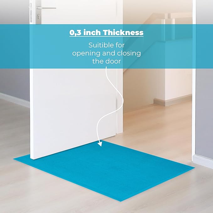 Cotton Paradise 100% Cotton Turkish Bathmat Rug, Soft Absorbent Quick Dry Non Slip, 20x34 Bathmat Rug, Ocean Aqua