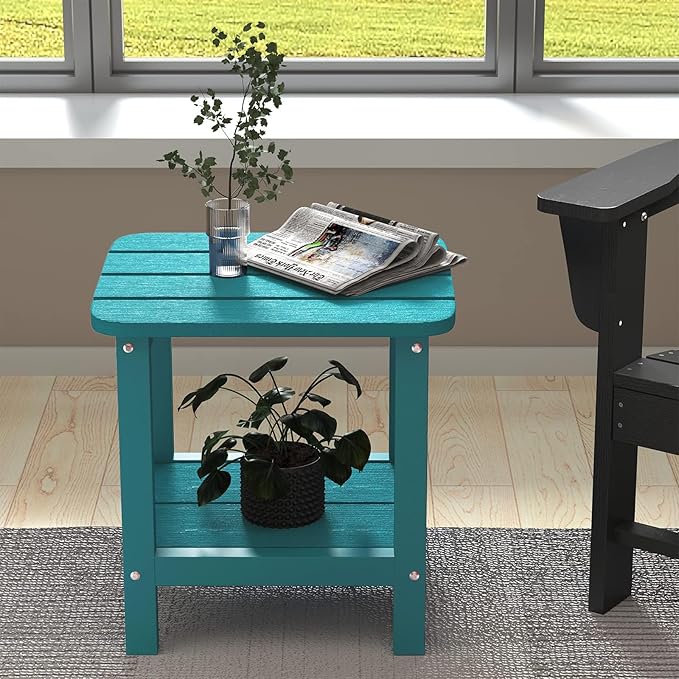 SERWALL Double Adirondack Side Table End Table Set of 6- Tiffany