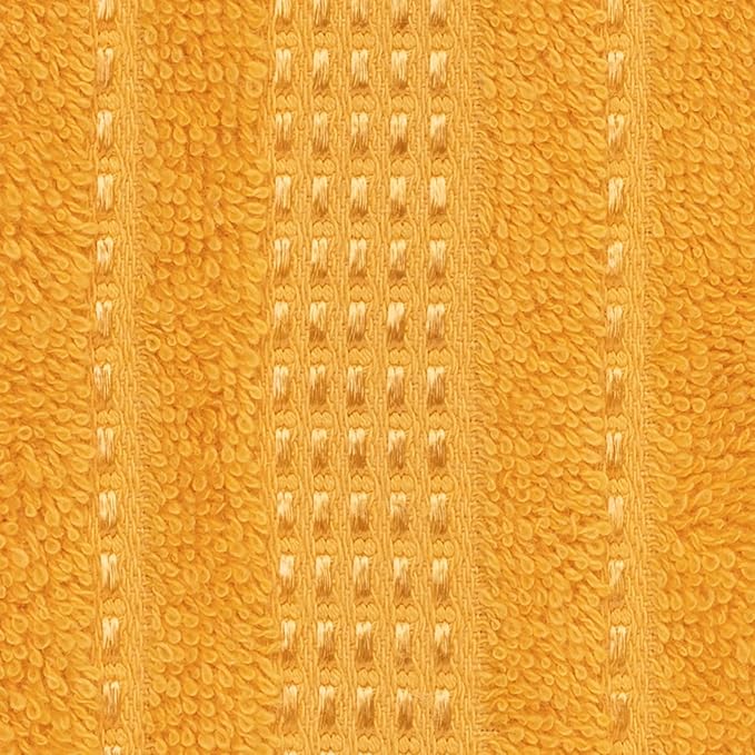 Melissa Linen 8 Piece Towel Set - 2 Bath, 2 Hand, 4 Fingertip Towels - 100% Turkish Cotton, Absorbent, Quick Dry, Durable and Soft - Yellow