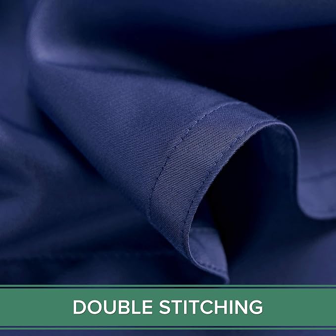 Pure Bamboo Queen Sheets, Genuine 100% Organic Viscose Derived from Bamboo Bed Sheet Set, Luxuriously Soft & Cooling, Double Stitching, 2 Year Quality Promise (Queen, Cobalt Blue)