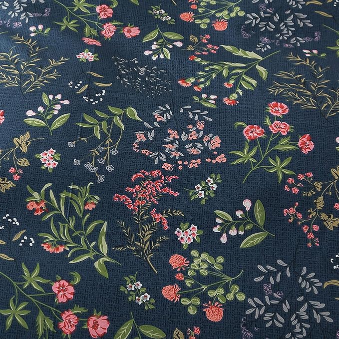 HoneiLife Twin Duvet Cover Set - 100% Cotton Comforter Cover Floral Duvet Cover Sets,Soft & Breathable Duvet Cover with Zipper Closure and Corner Ties,2-PCS Wildflower Comforter Cover Sets- Flower Sea