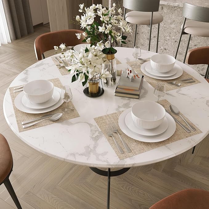 Yoshy 12-Piece White Bone China Dinnerware with Lightweight Durable Chip Resistant Design Service for 4 (12 Piece - Service for 4, Streamsong)