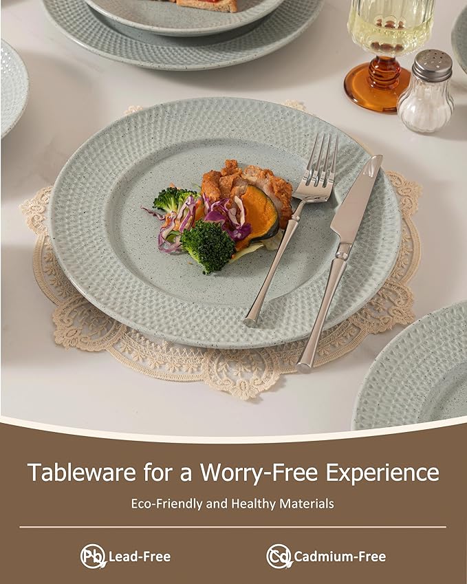 Dinnerware sets plates and bowls sets modern plates,Ceramic Dinnerware Sets,12 Pieces Porcelain Lightweight Plates,Scratch Resistant Dish Set (style - 12, 4 - Set (12pcs))