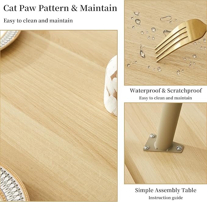 43.3 Inch Round Dining Table Set for 4, Modern Small Kitchen Coffee Set for Dining Room Kitchen Apartment (Cream Table + 4 Grey Shell Chairs)