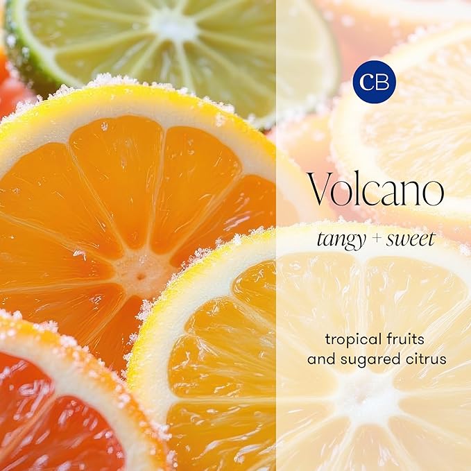 Capri Blue Volcano Scented Candles - Luxury Glass Jar Candles for Home Scented with Tropical Fruit & Sugared Citrus - Soy Wax Blend - Capri Blue Volcano - Black Color (8 oz)