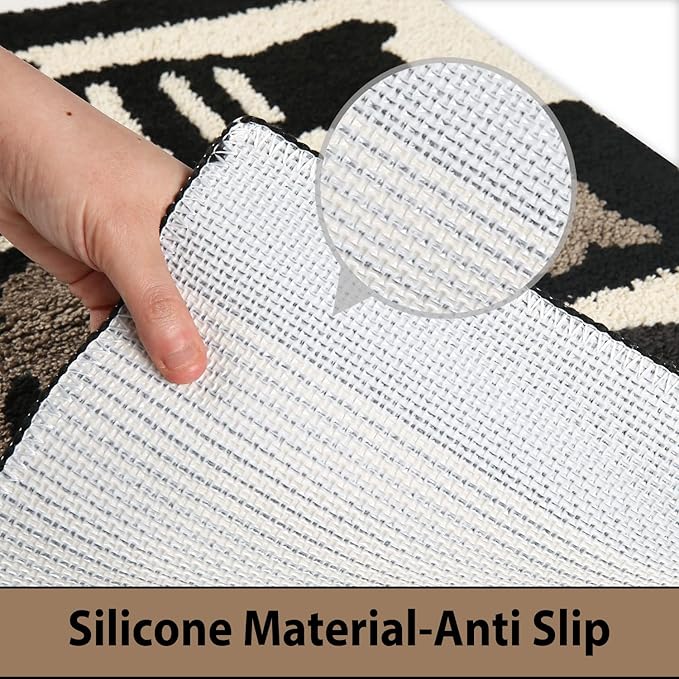 Hi Space Cat Bathroom Rugs 25.6x18IN Kitty Bath Mat for Bathroom Non Slip Machine Washable Soft Microfiber Absorbent Cute Bath Rug Plush for Tub Shower Sink Fluffy Home Decor Accessories