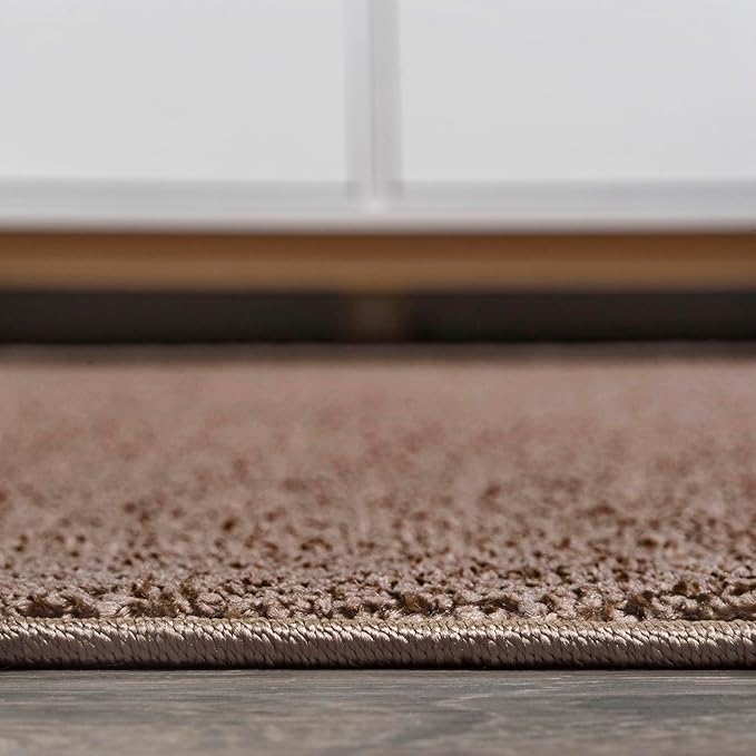 JONATHAN Y Haze Solid Low-Pile Brown Indoor Area Rug 5x8, Coastal,Bohemian,Minimalist,Classic, Easy-Cleaning for Living Room,Bedroom,Kitchen,Pet Friendly,Non-Shedding (SEU100J-5)