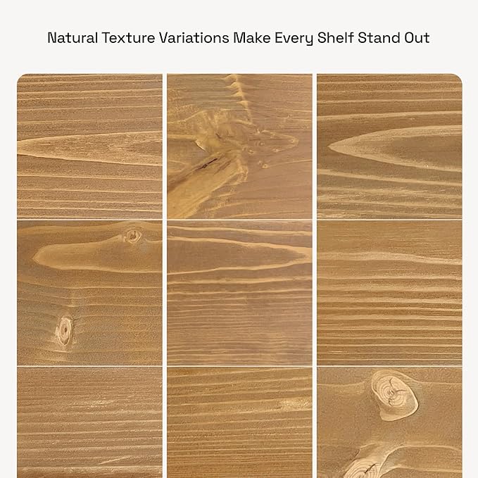 BAOBAB WORKSHOP Natural Wood Floating Shelves for Wall 36 Inches Long, Heavy Duty Wall Shelf for Bedroom, Solid Wooden Bathroom Shelf Large Kitchen Farmhouse, Oak Floating Shelf, 36W × 6.7D, Set of 2
