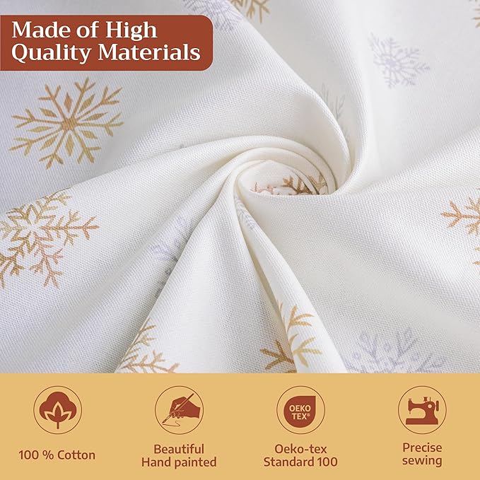 Maison d' Hermine Table Cloth Rectangle Table 100% Cotton 60 x 90 Inches Fall Tablecloth Reusable Everyday Use for Thanksgiving Christmas Decorations Dining Farmhouse Party (Deer in The Woods)