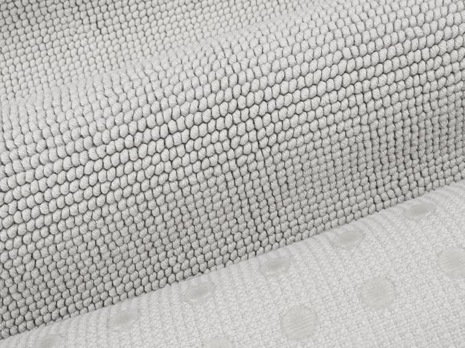 Cotton Paradise 100% Cotton Turkish Bathmat Rug, Soft Absorbent Quick Dry Non Slip, 17x24 Bathmat Rug, Silver Grey