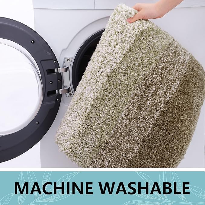 Arotive Microfiber Bathroom Rugs, Shaggy Soft and Absorbent Bath Rug, Non-Slip, Thick Plush Machine Washable Dry Bath Mats for Bathroom, Tub and Shower, 34x21, Coffee, Rectangular