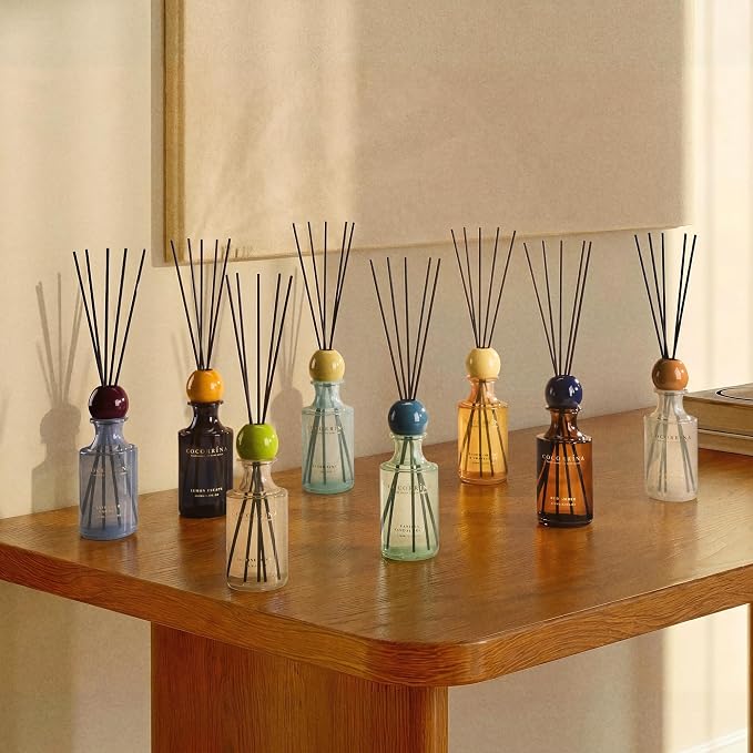 COCORRÍNA White Pine Reed Diffuser 8.5 oz, Home Fragrance Oil Diffuser with 6 Reed Sticks, Long-Lasting Scent for Bathroom, Bedroom & Home Décor
