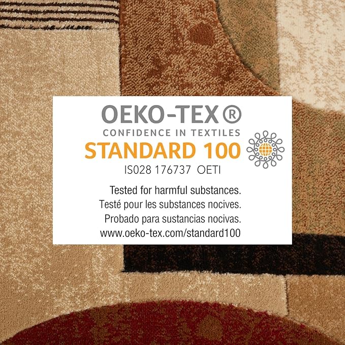 Home Dynamix Tribeca Jasmine Modern Runner Rug, Abstract Brown/Green 1'9"x7'2"