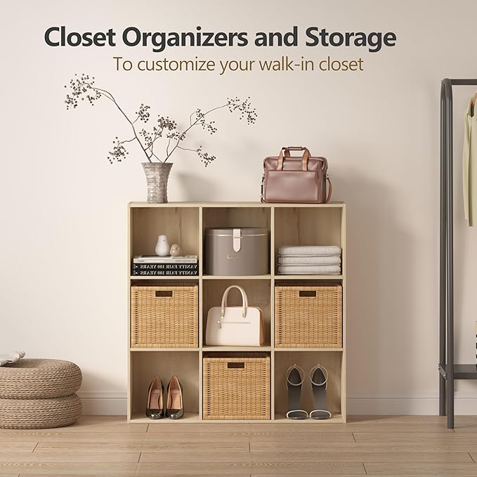 5 Cube Storage Organizer Bookshelf, Closed Back Display Bookcase, Reversible Bookcase, Cubes Closet Organizer for Home, Living Room, Kids Room, Office, Bedroom, Study, Hallway