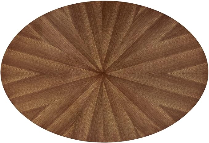 Modway Crossroads 63" Oval Wood Dining Table, Walnut