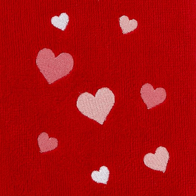 SKL Home Valentine's Day Tossed Hearts Hand Towel Set, 2 Count