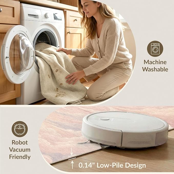 9'x12' Washable Watercolor Cloud Oversized Rug, Blush Pink Non-Shedding Pet Friendly Carpet for Master Suite, California King, Under Bed, Foldable Easy Care Mat | Ref:2208256
