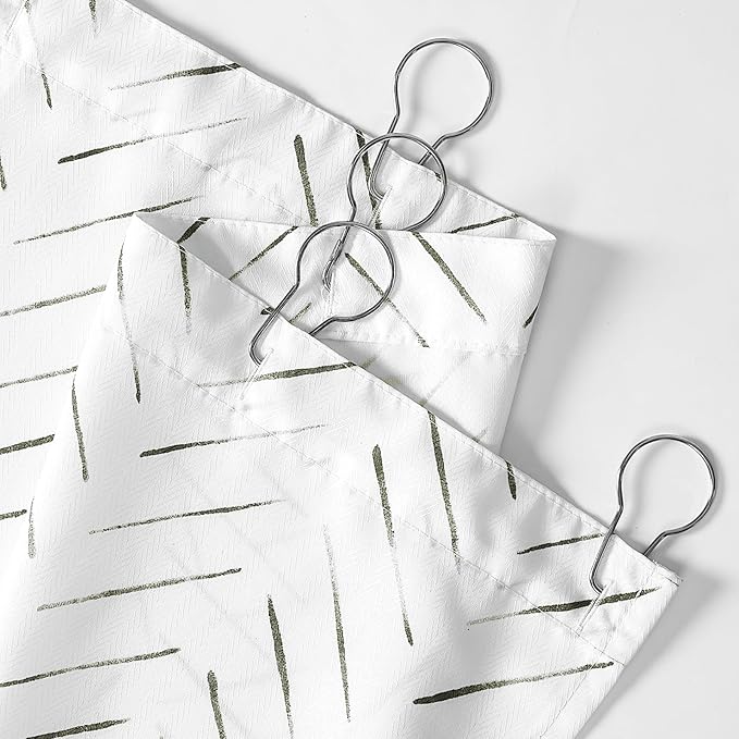 jinchan Small Stall Black and White Shower Curtain 48x72 Inches Inky Herringbone Chevron Zig Zag Waterproof Fabric Modern Farmhouse Shower Curtains for Bathroom with 8 Hooks
