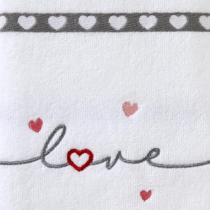 SKL Home Heart in Love Hand Towel Set, 2 Count