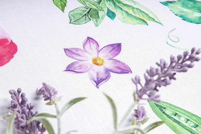 Maison d' Hermine Table Cloth Rectangle Table 100% Cotton 60 x 90 Inches Tablecloth Reusable Decorative for Dining Room Farmhouse Home Valentines Day Decorations Spring Summer - Giverny