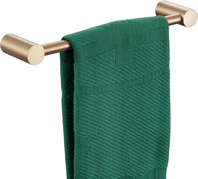 KOKOSIRI Bathroom Towel Holder 12-Inch Hand Towel Bars Wall Mounted Bathroom Hardware Accessories Champagne Bronze Stainless Steel, B4007CPG-L12