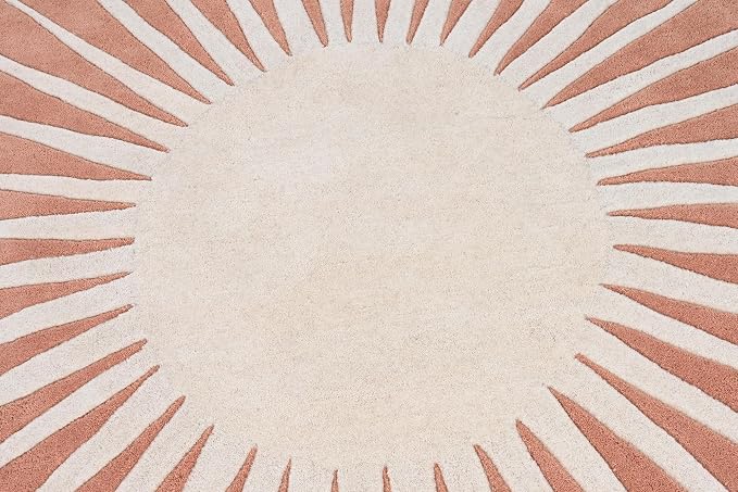 Restoration and Renovation Modern Round Area Rug – Hand-Tufted with 100% NZ Wool, Thick & Soft Circular Carpet for Living Room, Bedroom & Dining Room Decor (Soft Pink, 9' Round)