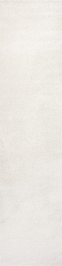 JONATHAN Y Haze Solid Low-Pile Cream Runner Rug 2x8, Coastal,Bohemian,Minimalist,Classic, Easy-Cleaning for Living Room,Bedroom,Kitchen,Pet Friendly,Non-Shedding (SEU100T-28)