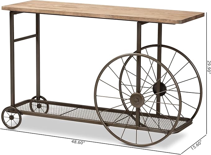 Baxton Studio Console Tables, Natural/Black