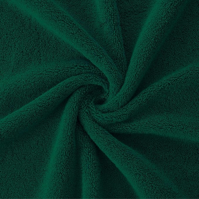 COZYART Dark Green Towels Set for Bathroom 3Pcs, Turkish Cotton Bath Towels Sets for Bathroom Soft Highly Absorbent 650 GSM with 1 Bath Towel, 1 Hand Towel, 1 Washclothe