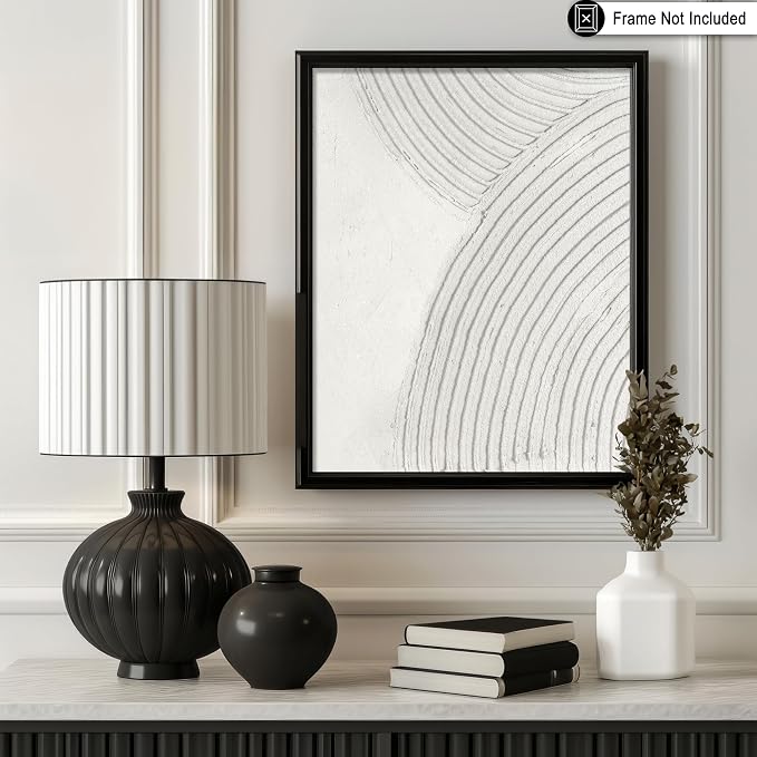 Poster Master Soft Lines Poster – Spiral Circle Print – Texture Art – Abstract Design – Mid-Century Modern Style – Aesthetic Theme – Acrylic Waves – Rustic Bedroom Accent – 16x20 UNFRAMED wall decor