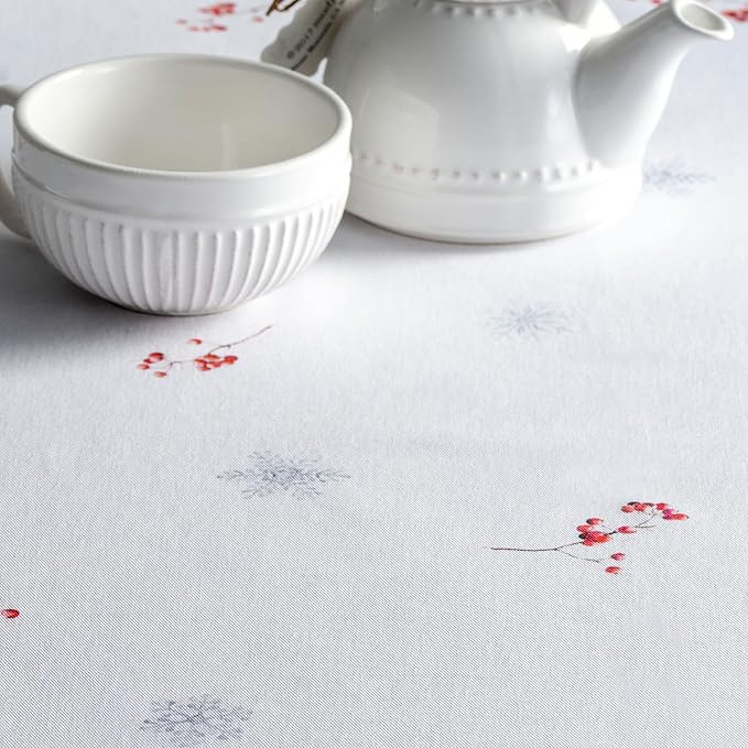 Maison d' Hermine Table Cloth Rectangle Table 100% Cotton 54 x 72 Inches Fall Tablecloth Reusable Everyday Use for Thanksgiving Christmas Decorations Dining Farmhouse Party (Fairy Tale Forest)