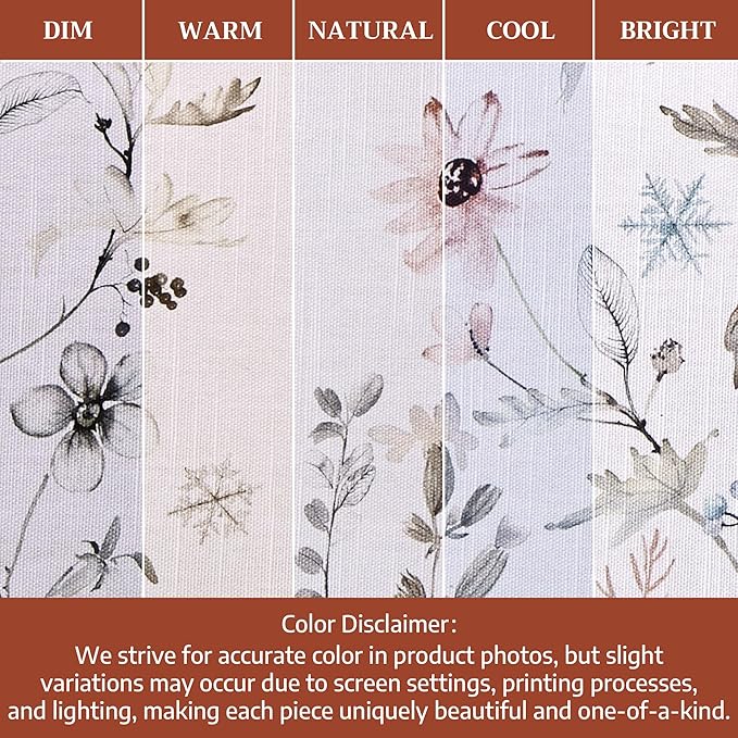 Maison d' Hermine Table Cloth Round Table 100% Cotton 63 Inches Fall Tablecloth Reusable Everyday Use for Thanksgiving Christmas Decorations Dining Farmhouse Party (Ice Florals)