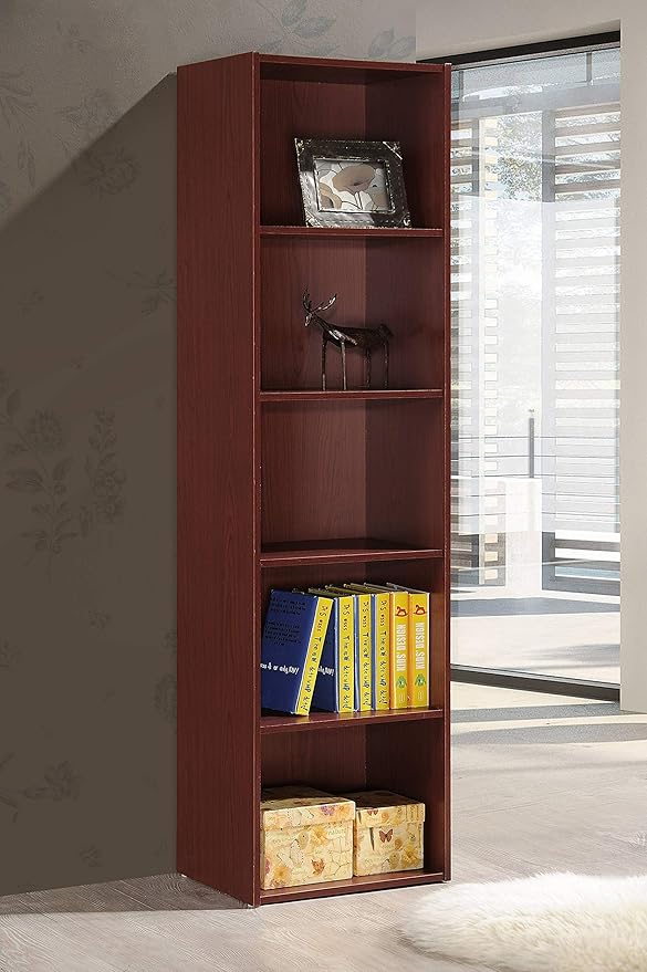 Hodedah 5 Shelf Bookcase and Office Organizer