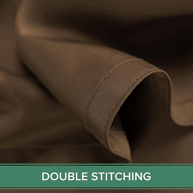 Pure Bamboo King Sheets, Genuine 100% Organic Viscose Derived from Bamboo Bed Sheet Set, Luxuriously Soft & Cooling, Double Stitching, 2 Year Quality Promise (King, Coconut Husk)