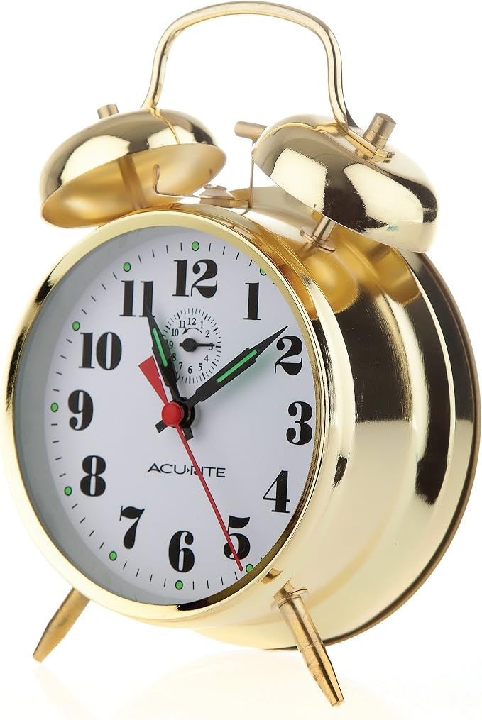 AcuRite 15605 Vintage Twin Bell Alarm Clock
