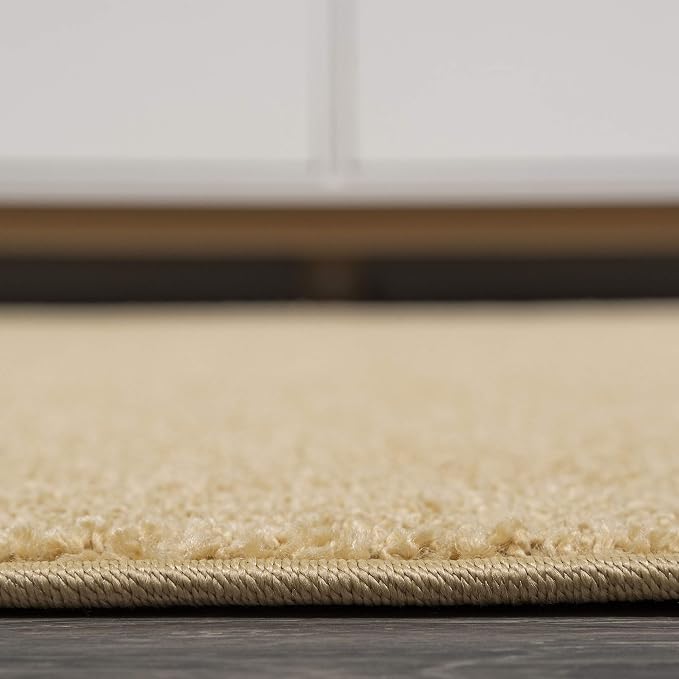 JONATHAN Y Haze Solid Low-Pile Mustard 3x5 Oval Indoor Area Rug, Coastal,Bohemian,Minimalist,Classic, Easy-Cleaning for Living Room,Bedroom,Kitchen,Pet Friendly,Non-Shedding (SEU100B-3OV)