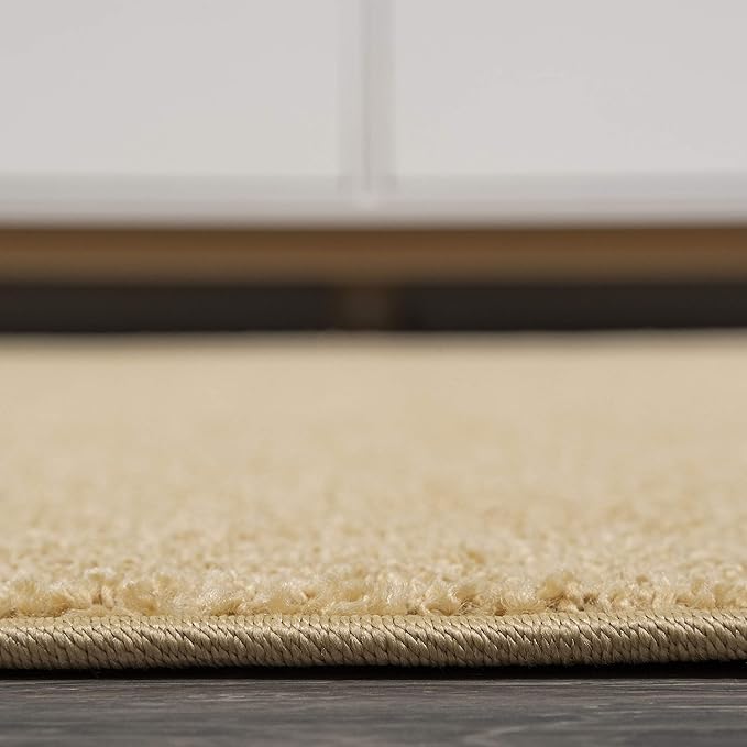 JONATHAN Y Haze Solid Low-Pile Mustard 6x9 Oval Indoor Area Rug, Coastal,Bohemian,Minimalist,Classic, Easy-Cleaning for Living Room,Bedroom,Kitchen,Pet Friendly,Non-Shedding (SEU100B-6OV)