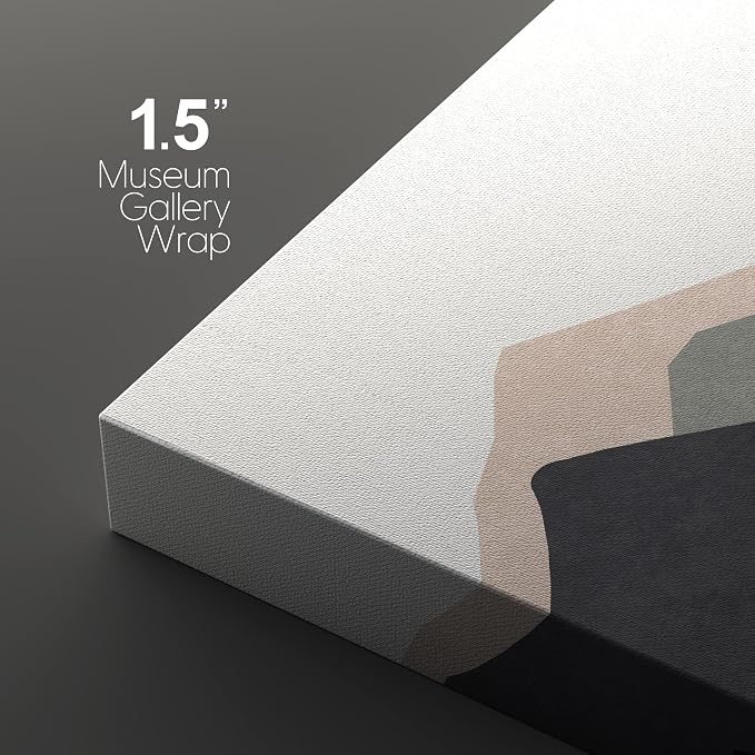 wall26 Canvas Print Wall Art Set Mountain Range Sunlight Horizon Abstract Nature Illustrations Modern Art Nordic Decorative Wilderness Zen Minimal Boho for Living Room, Bedroom, Office - 16"x24"x3